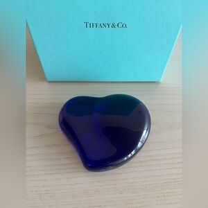 Tiffany & Co. Blue Heart Paperweight